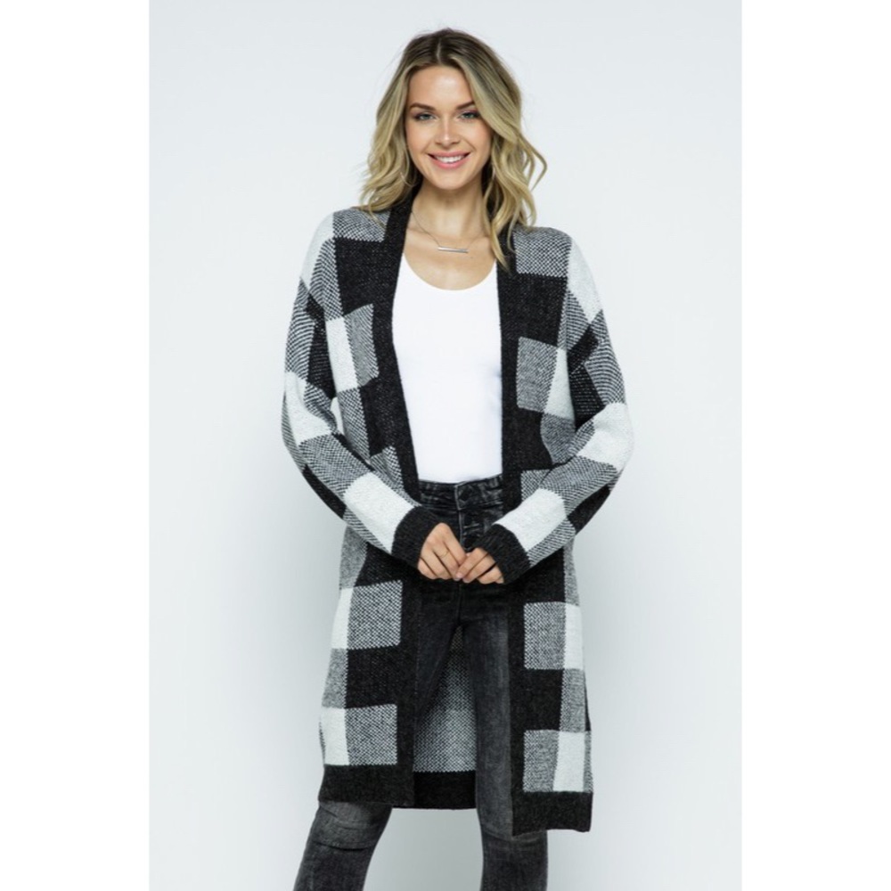 ASPEN CHECKERED CARDIGAN - Picture 4 of 9